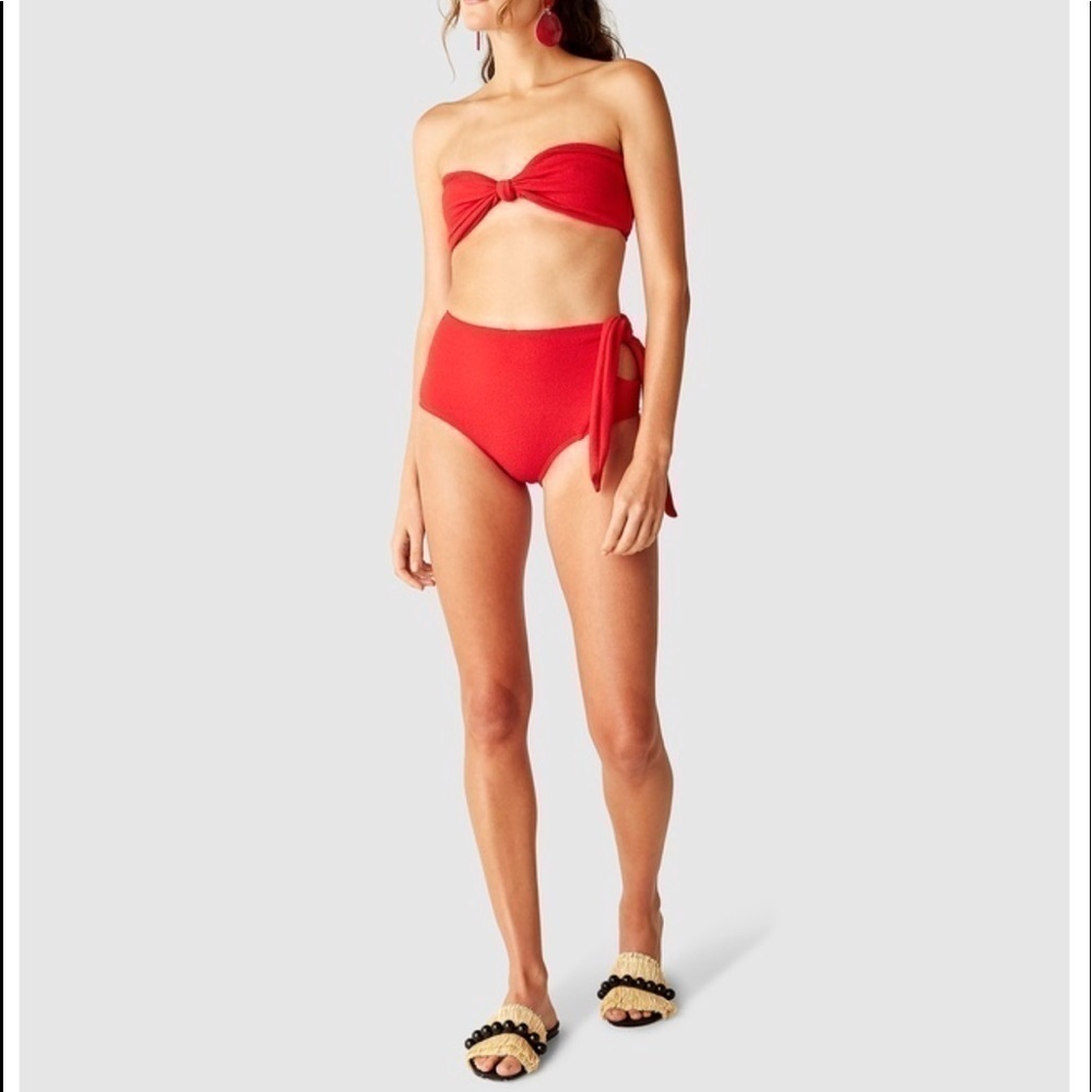 Suboo Giselle Cut Out High Waisted Bottoms In Red - Picture 16 of 16